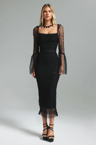 Crana Mesh Midi Dress