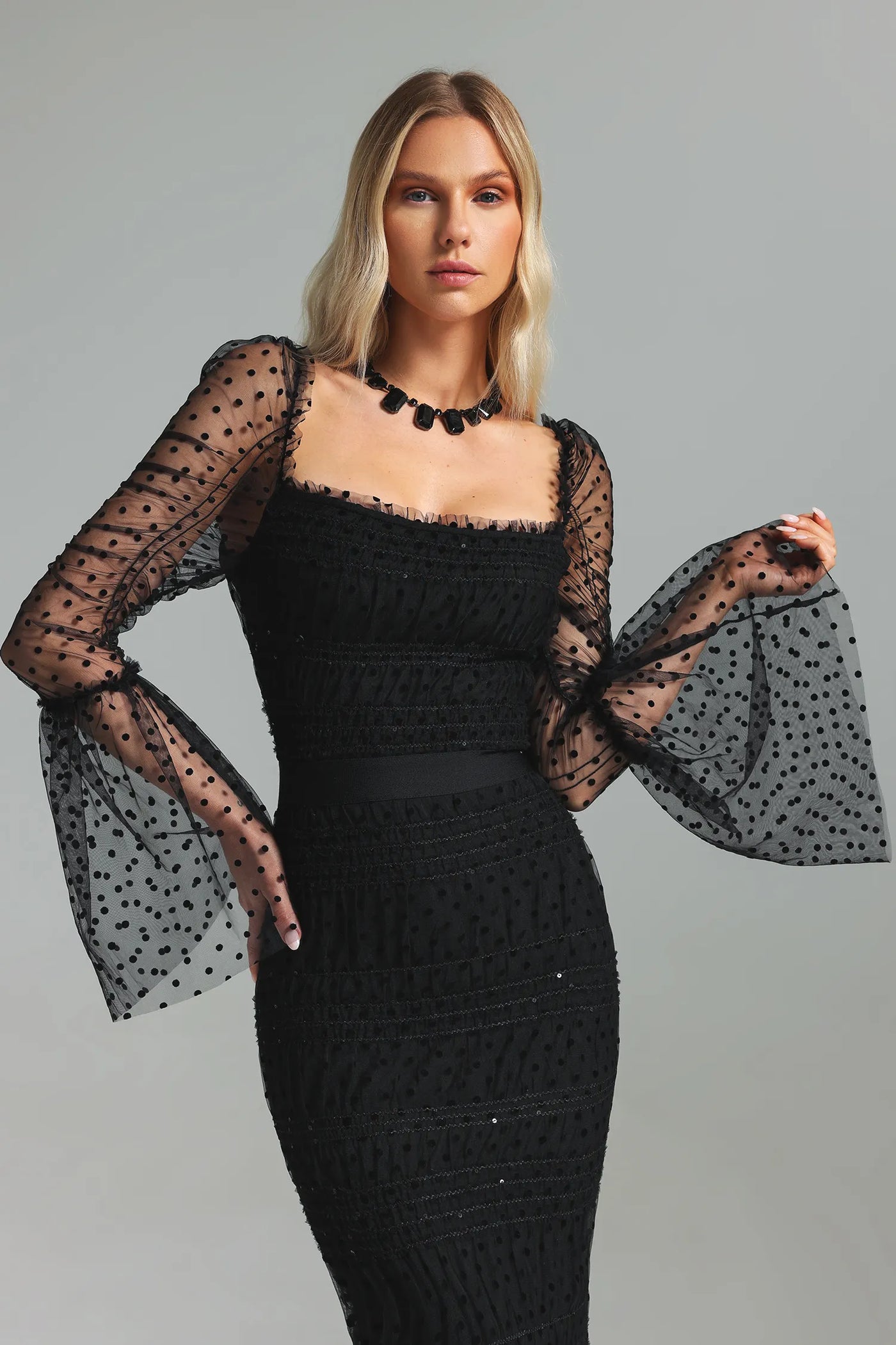 Crana Mesh Midi Dress