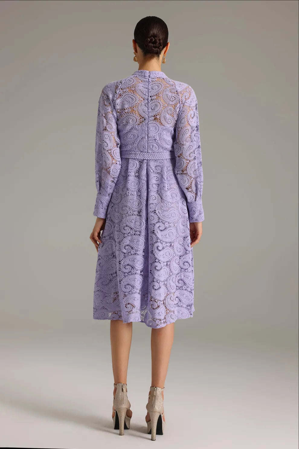 Eliana Long Sleeves Lace Midi Dress