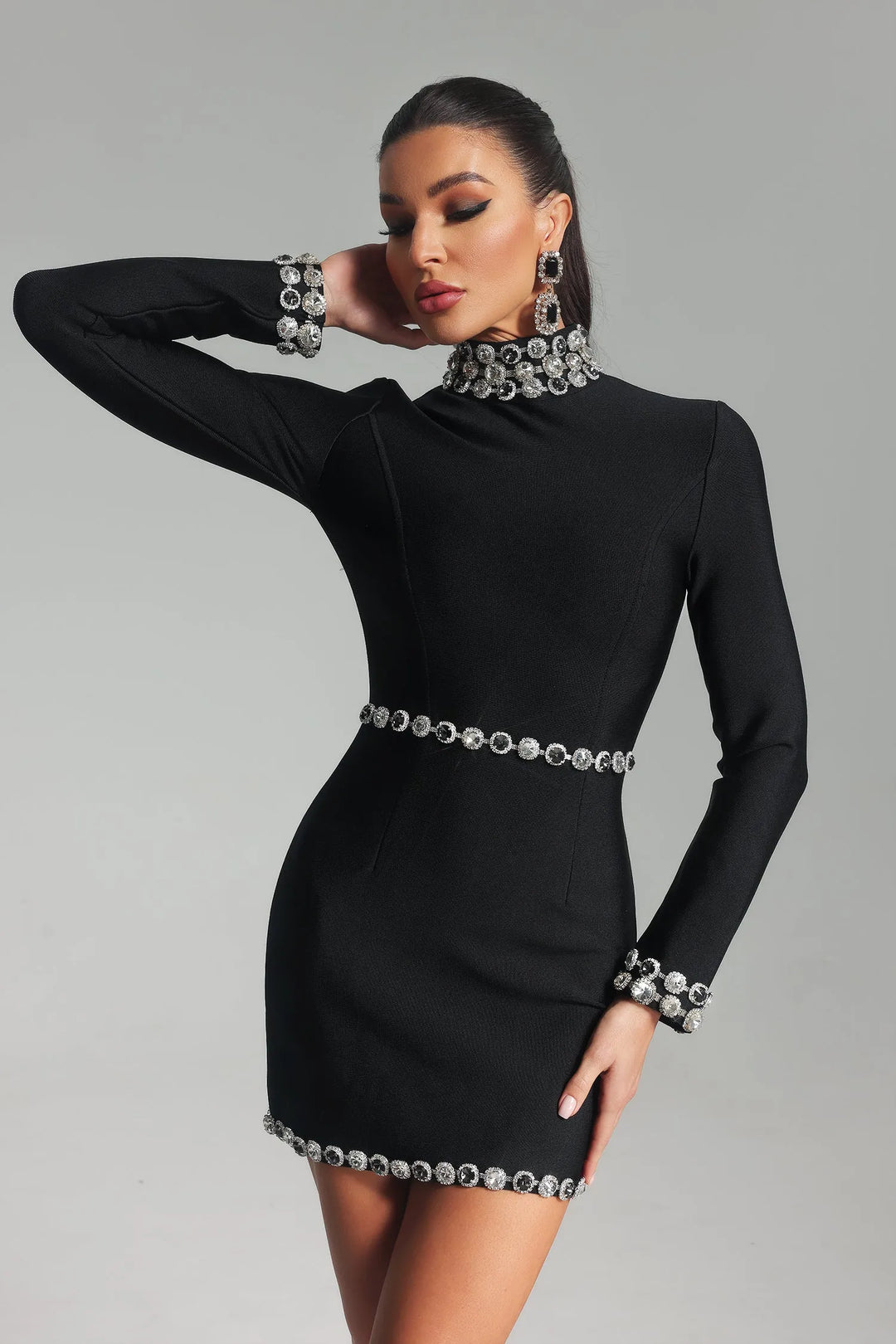 Long sleeve bandage dress online