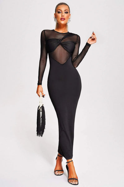 Yeney Mesh Midi Dress