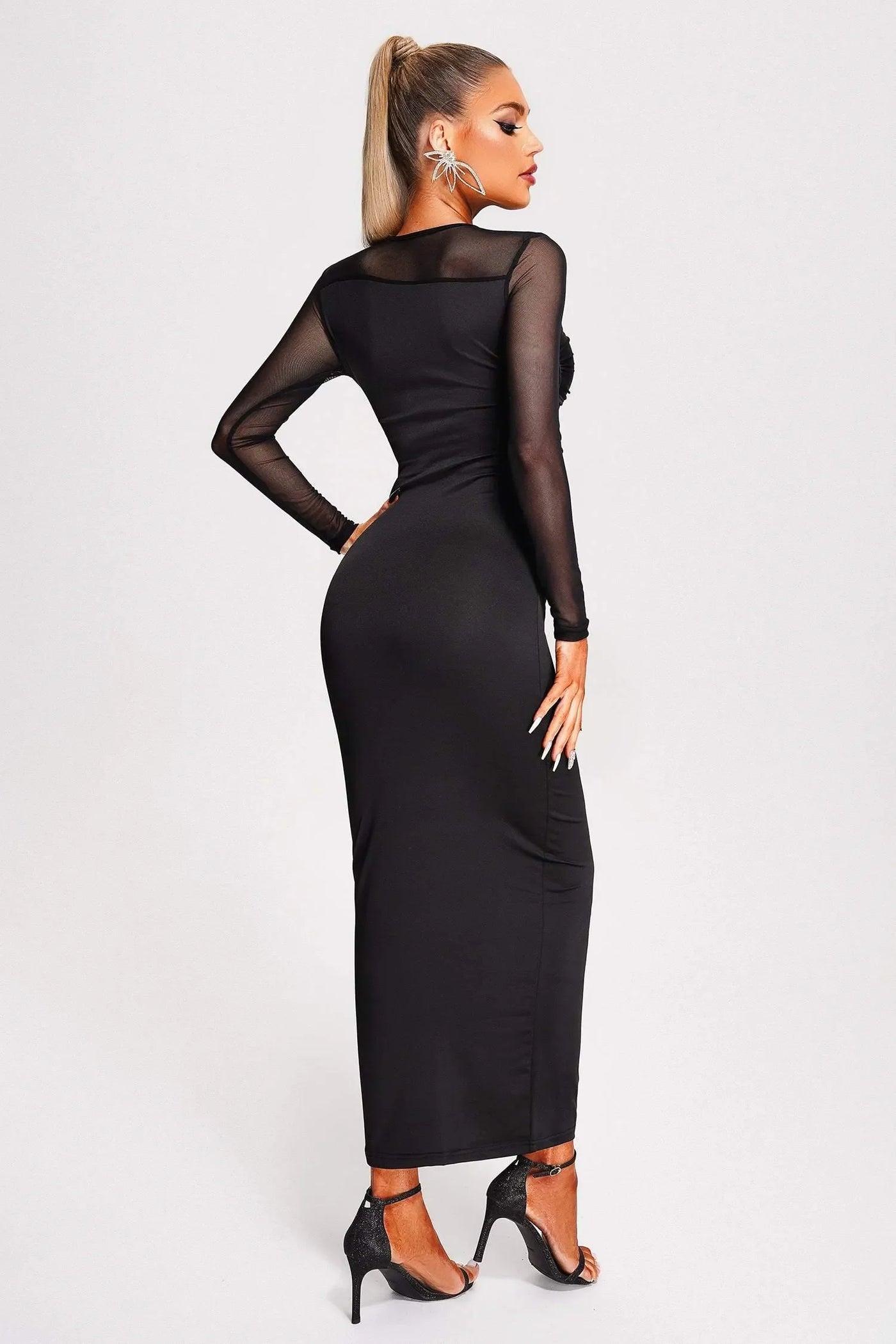 Yeney Mesh Midi Dress